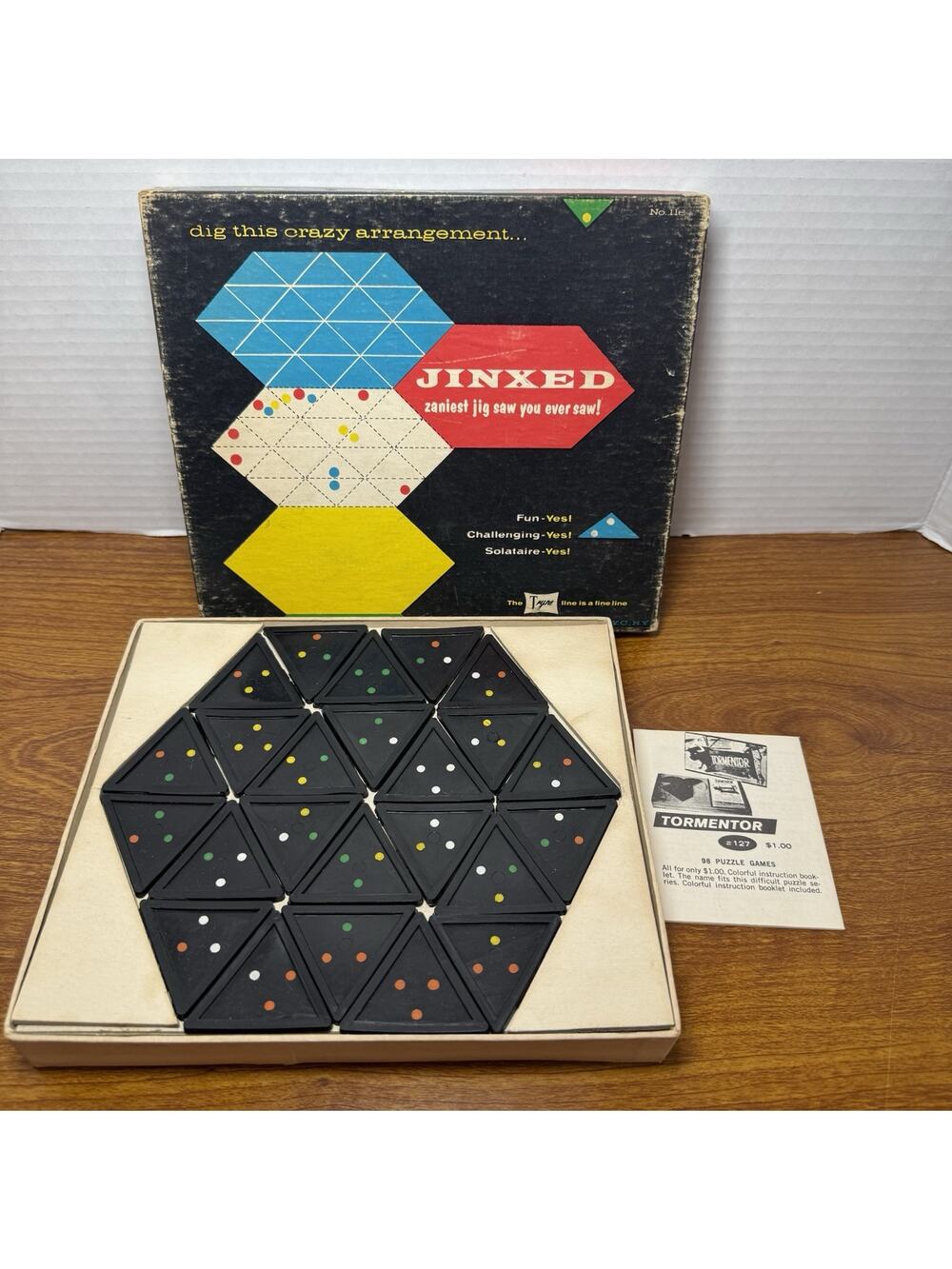 Vintage Antique 1950’s Tryne Board Games Jinxed Zaniest Jig Saw You Ever Saw